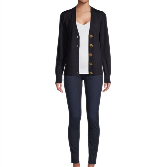 Tory Burch Sweaters - Tory Burch Navy Cardigan Wool Sweater size: XS